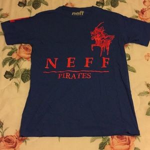 Neff Shirts - Neff Blue Cotton Soccer Jersey Neff Shirts - Neff Blue Cotton Soccer Jersey